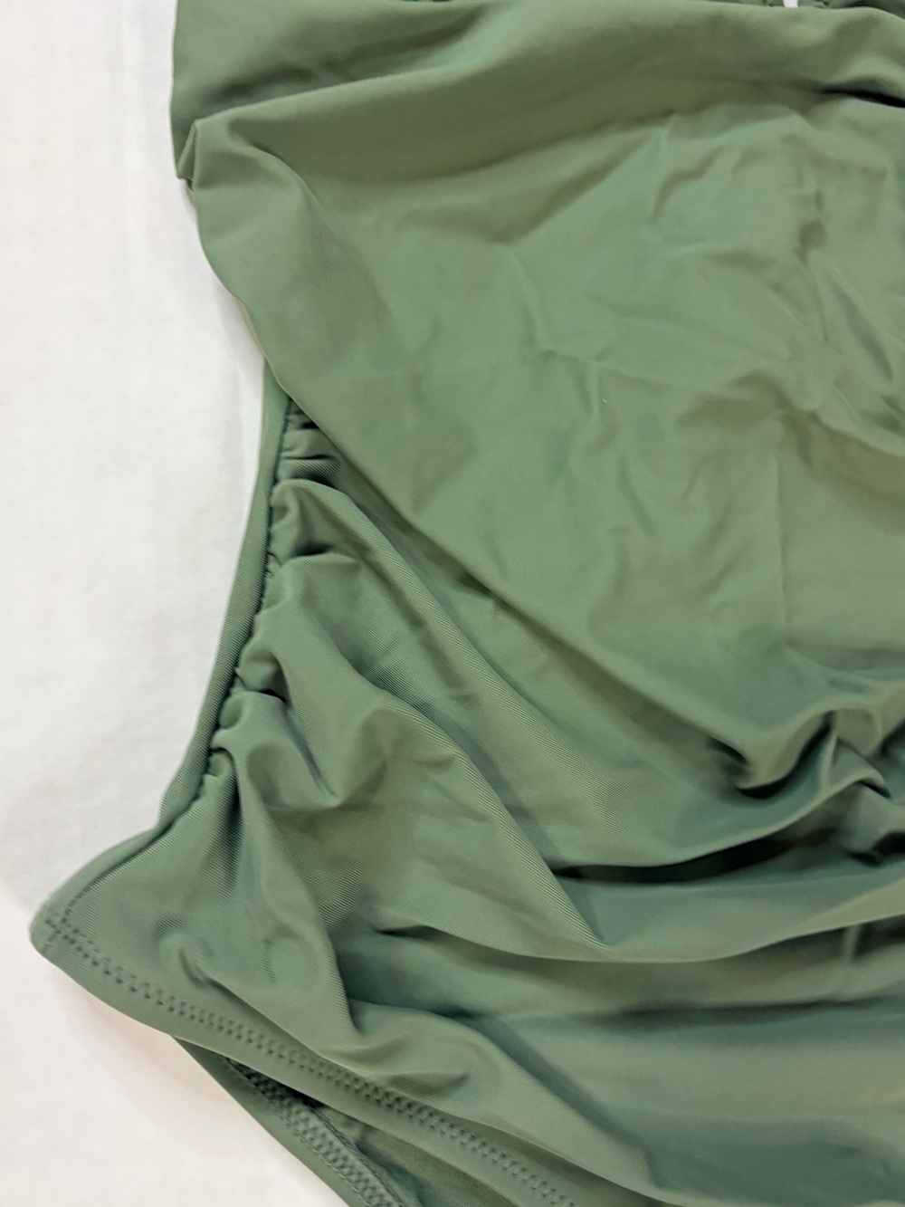 Cupshe Sage Green Ruched One-Piece Swimsuit - Picture 4 of 14